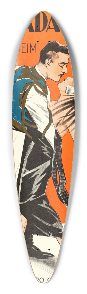 Eric Rohman - The Merry Widow 39.3 inch art pintail longboard deck