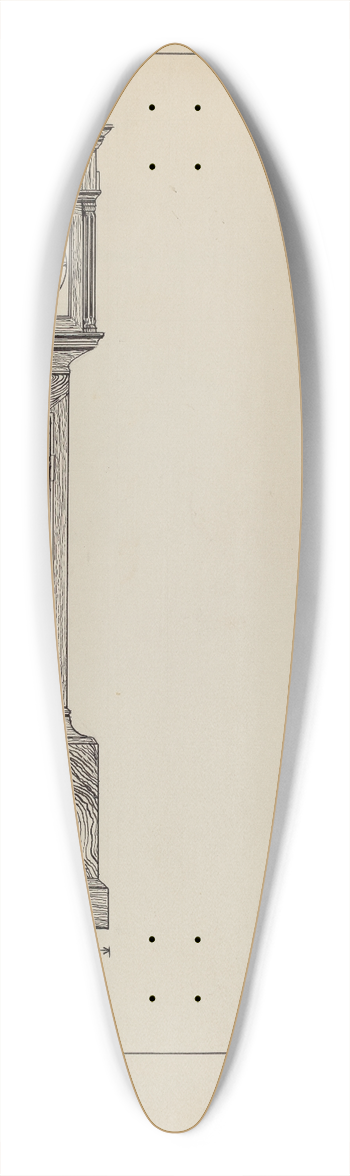 Ernest A. Towers, Jr. - Clock 39.3 inch art pintail longboard deck