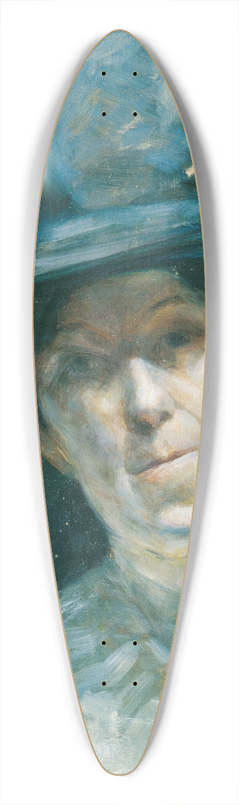 Ernestine von Httenbrenner - Dame mit blauem Hut 39.3 inch art pintail longboard deck