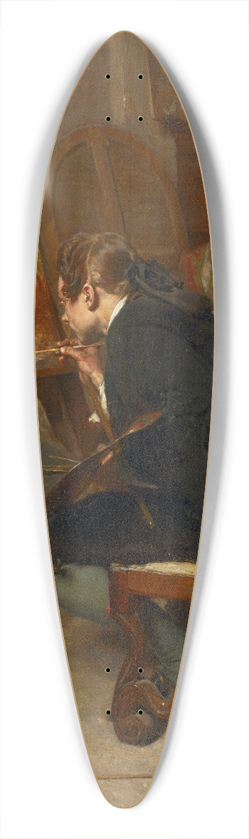 Ernest Meissonier - A Painter 39.3 inch art pintail longboard deck
