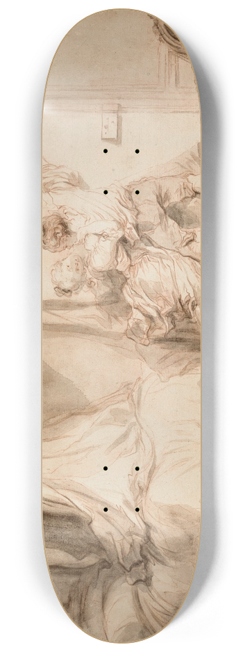 Jean-Honor Fragonard - Le Verrou (The bolt) 8.25 inch art skate deck