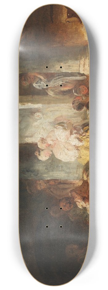 Jean-Honor Fragonard - Roman Interior 8.25 inch art skate deck