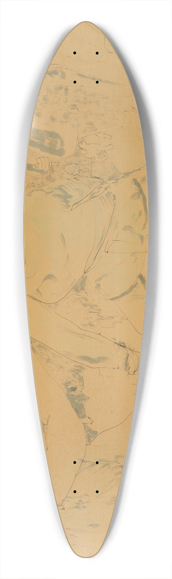 Ernst Josephson - Scene from Hamlet 39.3 inch art pintail longboard deck