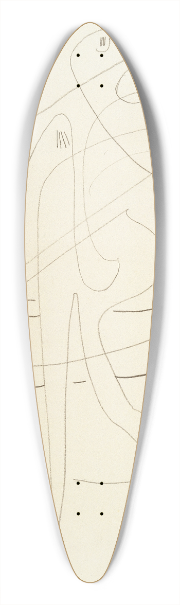 Ernst Ludwig Kirchner - A Dancer 39.3 inch art pintail longboard deck