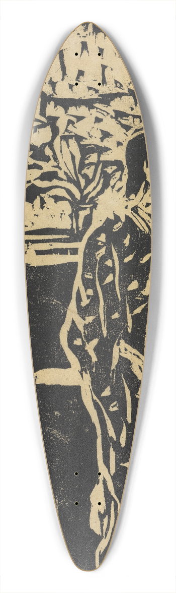 Ernst Ludwig Kirchner - Besuchsszene 39.3 inch art pintail longboard deck