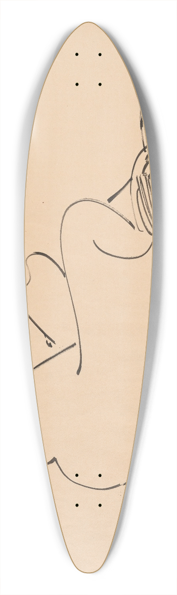 Ernst Ludwig Kirchner - Erna Lying on the Beach among Rocks 39.3 inch art pintail longboard deck