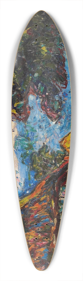 Ernst Ludwig Kirchner - Fehmarn Houses 39.3 inch art pintail longboard deck