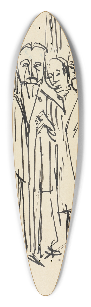 Ernst Ludwig Kirchner - Kollegium 39.3 inch art pintail longboard deck