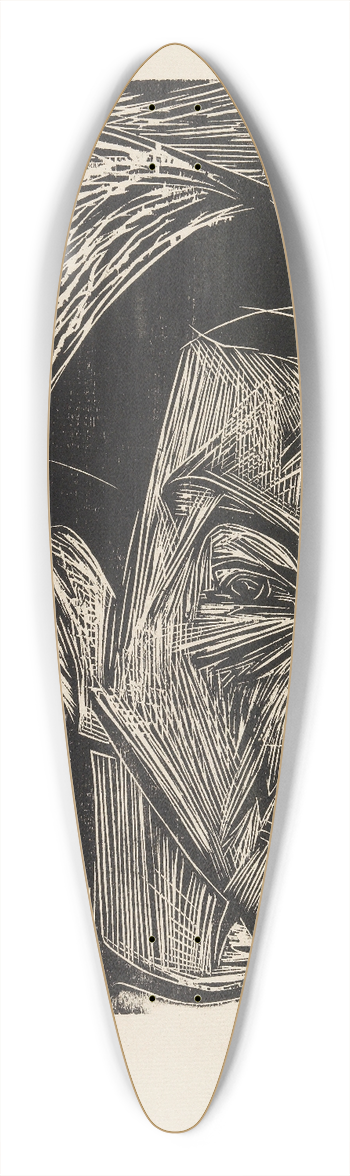 Ernst Ludwig Kirchner - Kopf David Mller 39.3 inch art pintail longboard deck