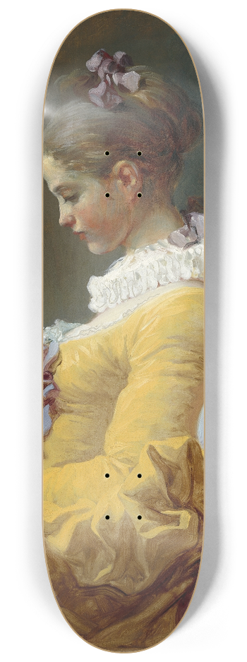 Jean-Honor Fragonard - Young Girl Reading 8.25 inch art skate deck