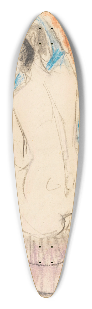 Ernst Ludwig Kirchner - Selbstportrt mit Gerda (Mann und Sitzende im Atelier) 39.3 inch art pintail longboard deck