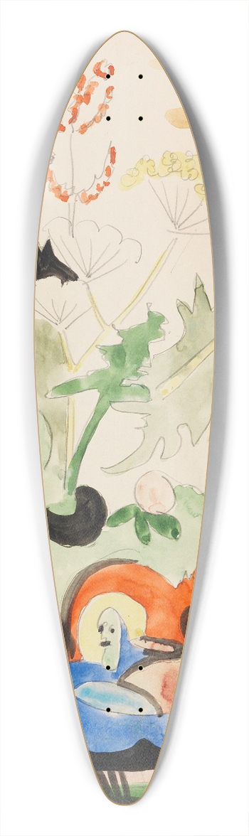 Ernst Ludwig Kirchner - Stillleben mit Wiesenblumen 39.3 inch art pintail longboard deck