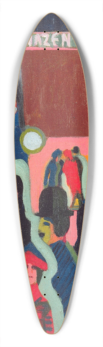 Ernst Ludwig Kirchner - store in the rain 39.3 inch art pintail longboard deck