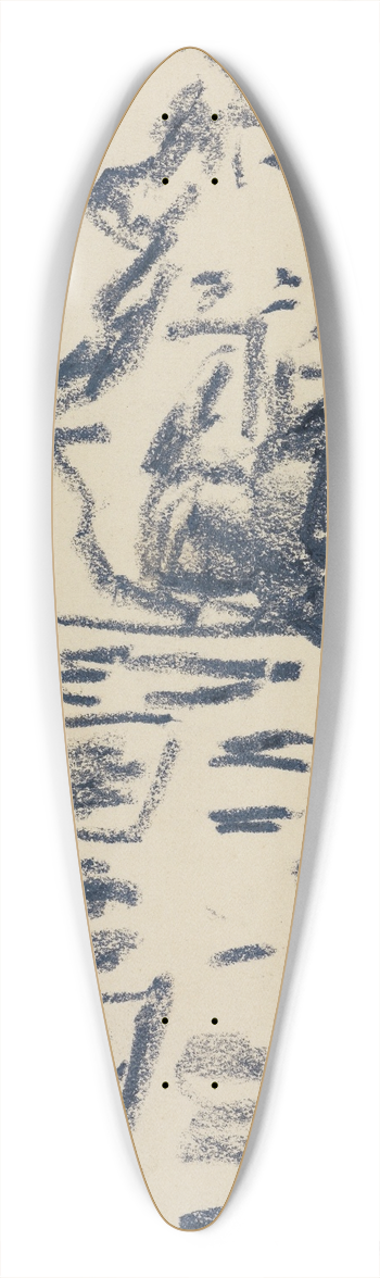 Ernst Ludwig Kirchner - Strae in Dresden 39.3 inch art pintail longboard deck