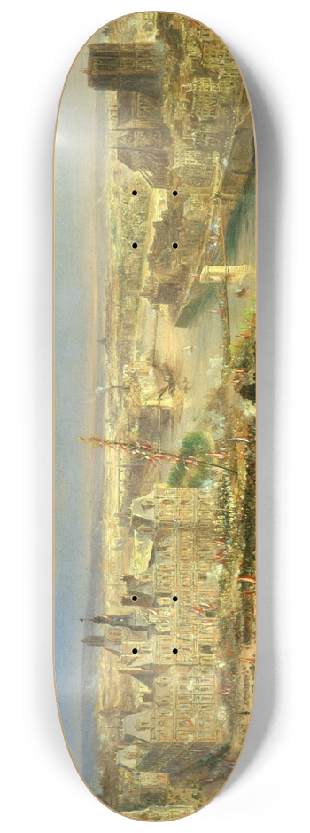 Jean-Jacques Champin - Plantation dun arbre de la Libert, devant lhtel de Ville, le 24 mars 1848 8.25 inch art skate deck