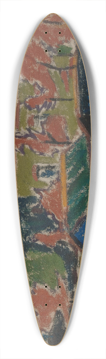 Ernst Ludwig Kirchner - Villa in Dresden 39.3 inch art pintail longboard deck