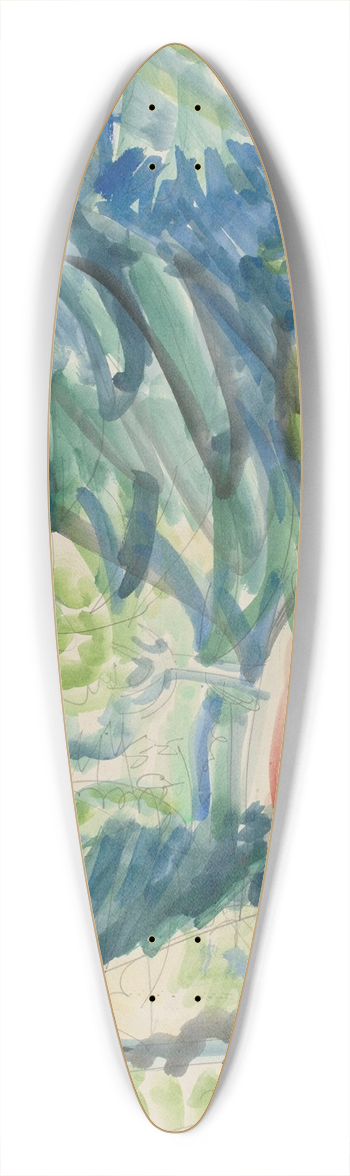 Ernst Ludwig Kirchner - Waldstrae im Taunus 39.3 inch art pintail longboard deck