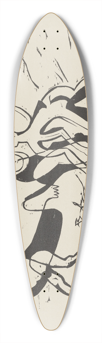 Ernst Ludwig Kirchner - Wilde Kuh und Hirt 39.3 inch art pintail longboard deck