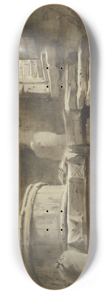Jean-Jacques de Boissieu - Interior of a Mill 8.25 inch art skate deck
