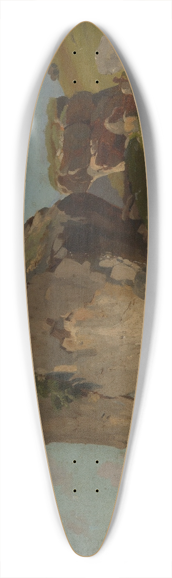 Eugen Bracht - Felsenstudie 39.3 inch art pintail longboard deck