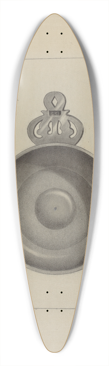 Eugene Barrell - Pewter Porringer 39.3 inch art pintail longboard deck