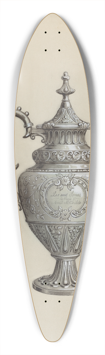 Eugene Croe - Silver Teapot 39.3 inch art pintail longboard deck