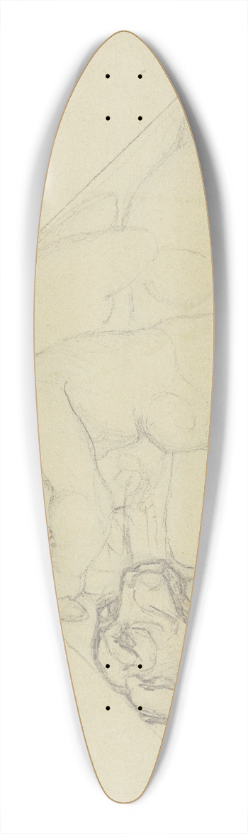 Eugen Eduard Schffer - Erot with Cerberus 39.3 inch art pintail longboard deck