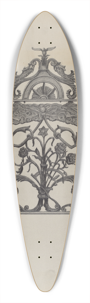 Eugene Shellady - Cast Iron Gate 39.3 inch art pintail longboard deck