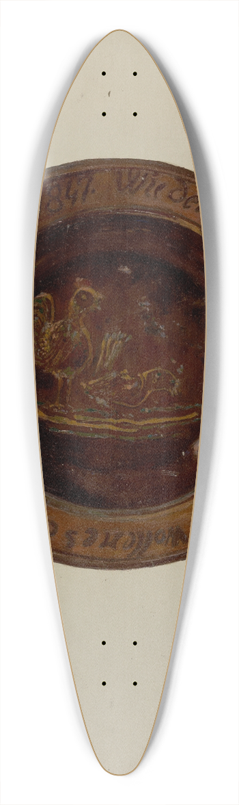 Eugene Shellady - Pa. German Plate 39.3 inch art pintail longboard deck