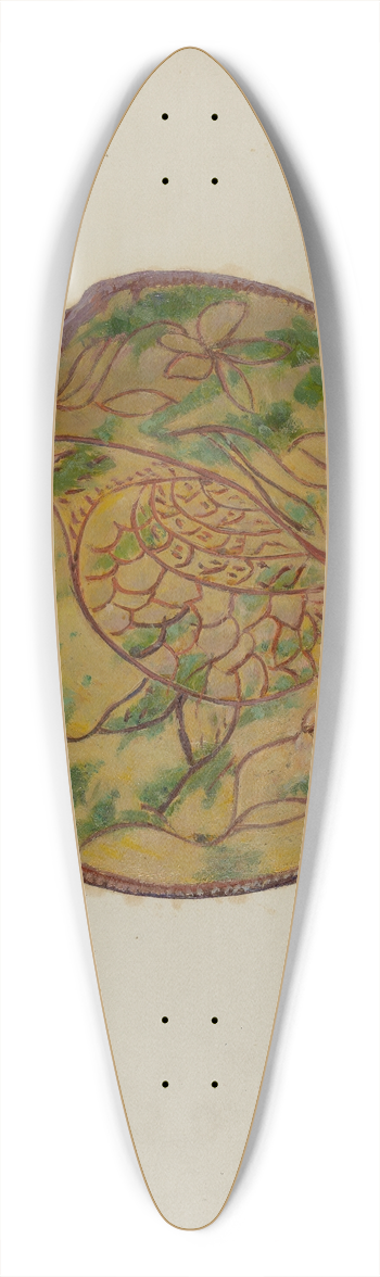 Eugene Shellady - Pa. German Plate 39.3 inch art pintail longboard deck