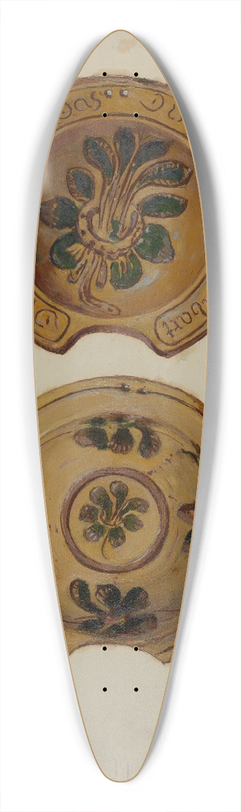 Eugene Shellady - Pa. German Shaving Basin 39.3 inch art pintail longboard deck