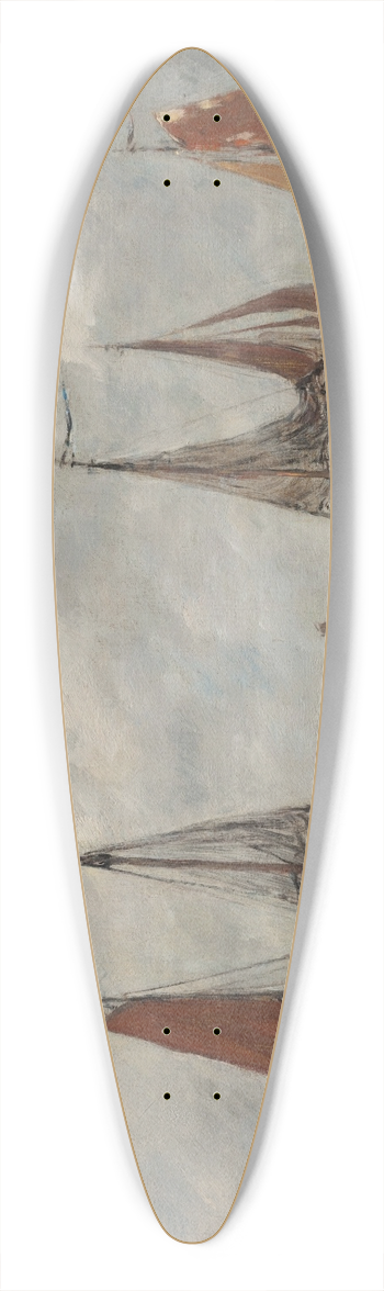 Eugne Boudin - Bateaux de pche  Schveningue 39.3 inch art pintail longboard deck