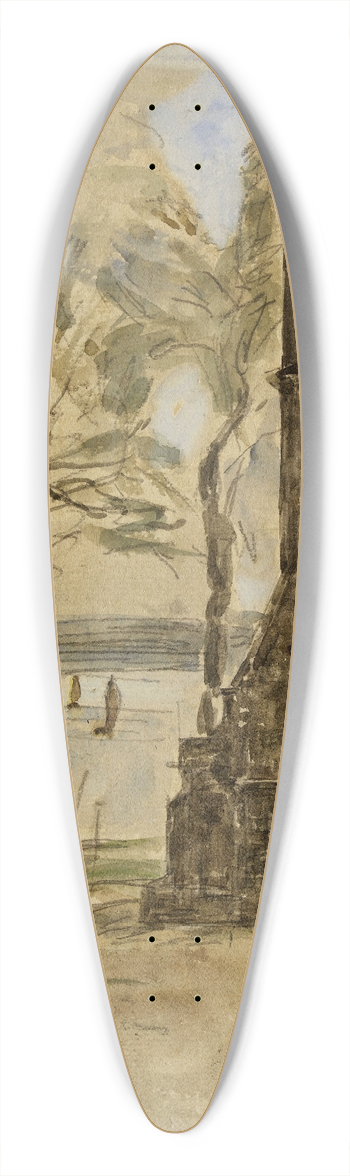 Eugne Boudin - Calvaire breton 39.3 inch art pintail longboard deck