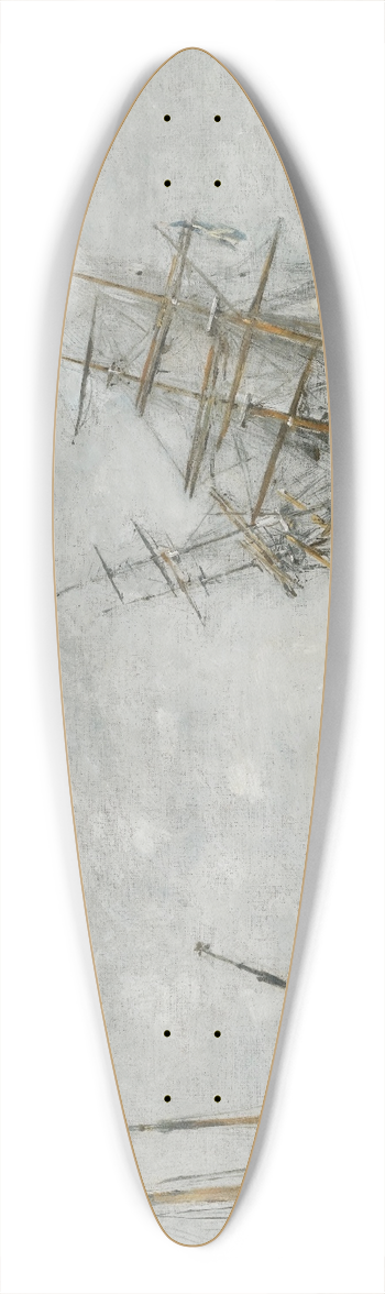 Eugne Boudin - La Touques. Mare Basse 39.3 inch art pintail longboard deck