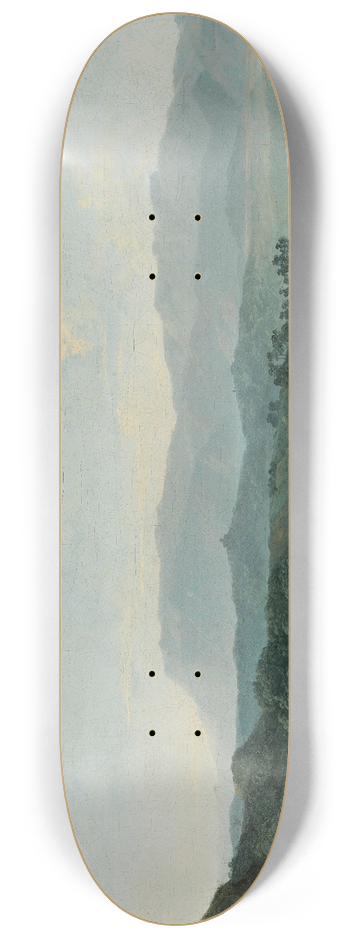 Jean-Joseph-Xavier Bidauld - Extensive Mountainous Landscape 8.25 inch art skate deck