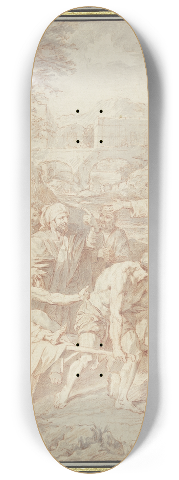 Jean Jouvenet - Christus heilt einen Lahmen 8.25 inch art skate deck