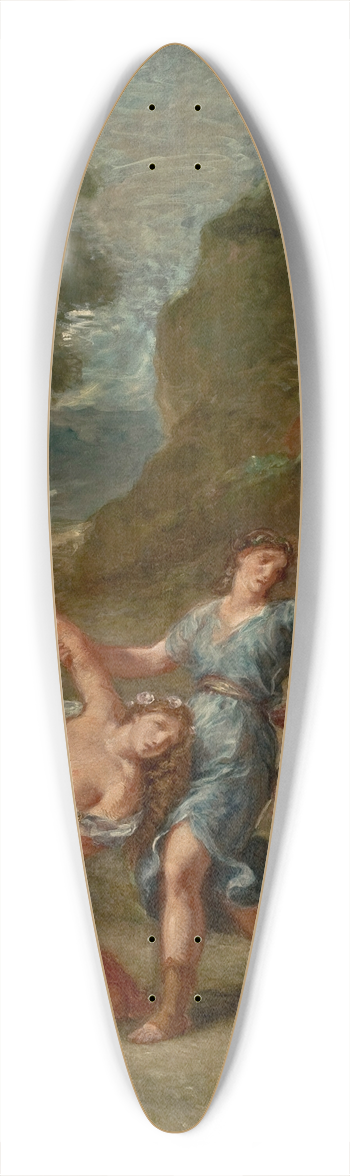Eugne Delacroix - The Spring  Eurydice bitten by a serpent while picking flowers (Eurydices death) 39.3 inch art pintail longboard deck