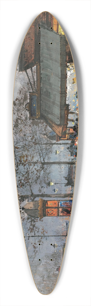 Eugne Galien-Laloue - Boulevard Anim  Paris 39.3 inch art pintail longboard deck