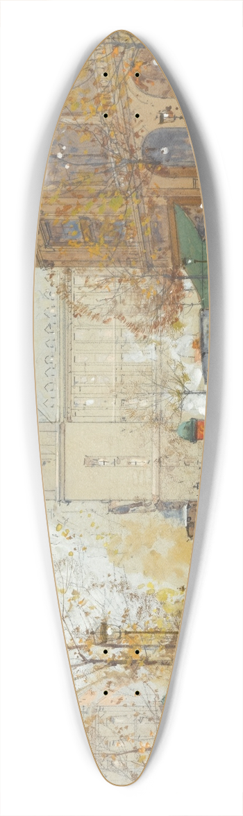 Eugne Galien-Laloue - La Place Du Chatelet 39.3 inch art pintail longboard deck