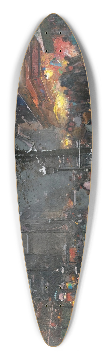 Eugne Galien-Laloue - Porte Saint-Denis, Paris 39.3 inch art pintail longboard deck