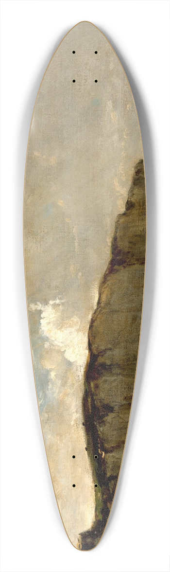 Eugne Isabey - View Along the Norman Coast 39.3 inch art pintail longboard deck