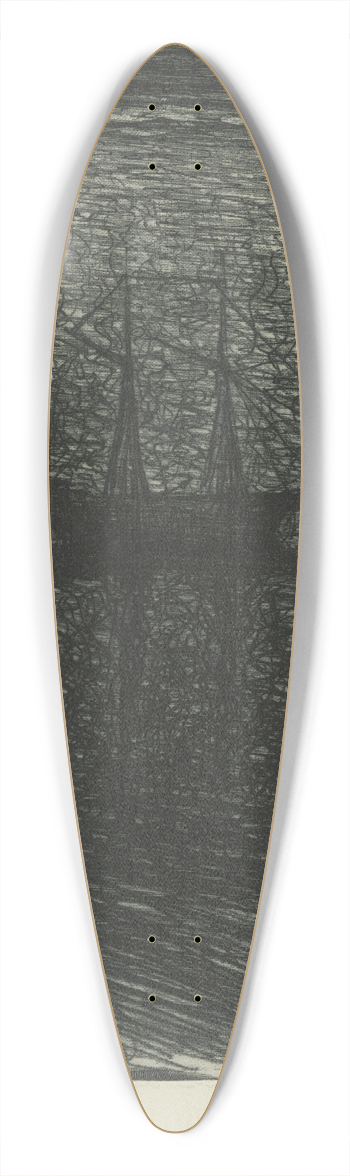 Eugne Jansson - At Dusk 39.3 inch art pintail longboard deck