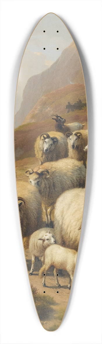 Eugne Joseph Verboeckhoven - A Shepherd And His Flock 39.3 inch art pintail longboard deck