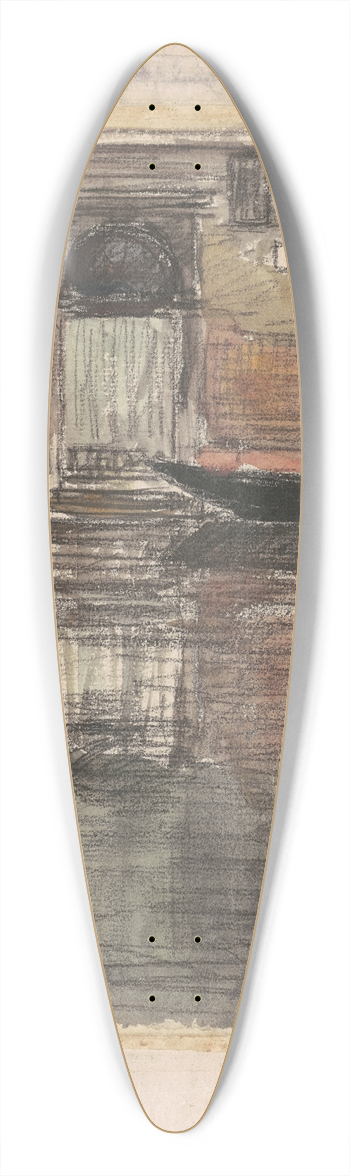 Eugne Vail - Reflections,Venetian Canal 39.3 inch art pintail longboard deck