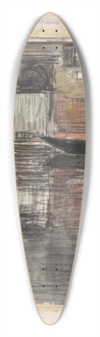 Eugne Vail - Reflections, Venetian Canal 39.3 inch art pintail longboard deck