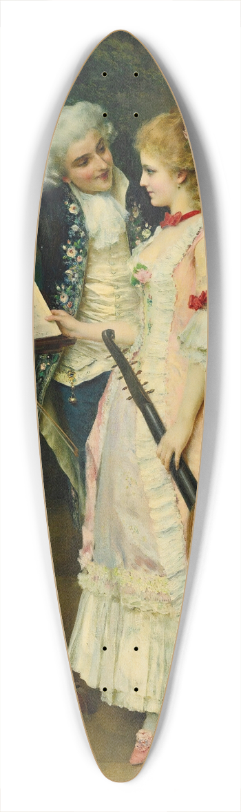 Federico Andreotti - An Interlude 39.3 inch art pintail longboard deck