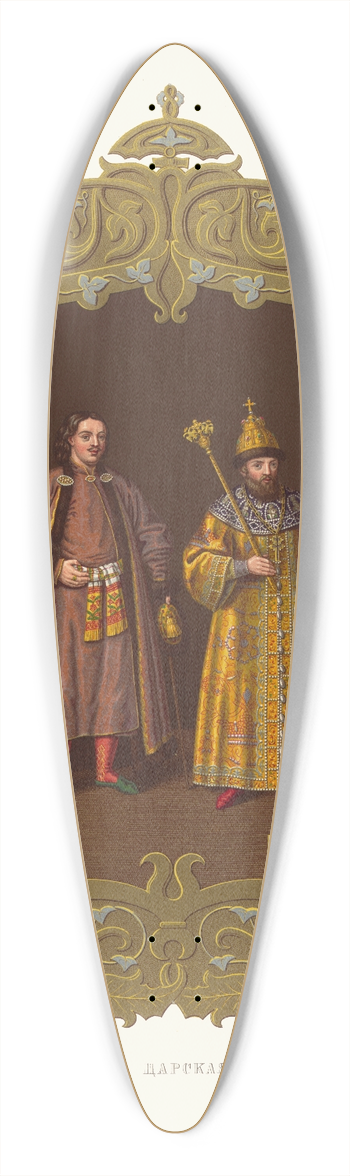 Fedor Grigoryevich Solntsev - Odezhda tsarskaia XVII stoletiia 39.3 inch art pintail longboard deck
