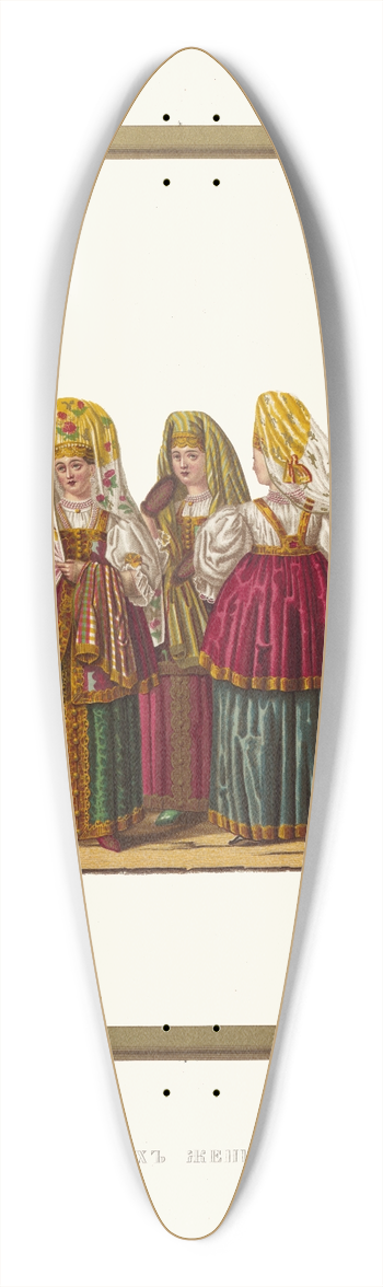 Fedor Grigoryevich Solntsev - Odezhda Tverskikh zhenshchin i devits 39.3 inch art pintail longboard deck