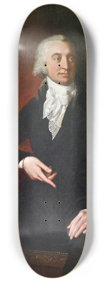 Jean Laurent Mosnier - Portrait of Caspar Voght 8.25 inch art skate deck