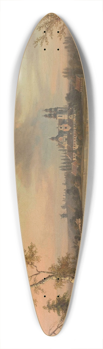 Feliks Brzozowski - Church and monastery in Ld.. 39.3 inch art pintail longboard deck